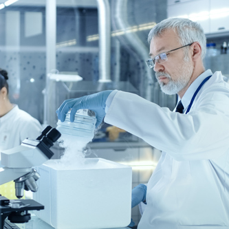 Scientist working
